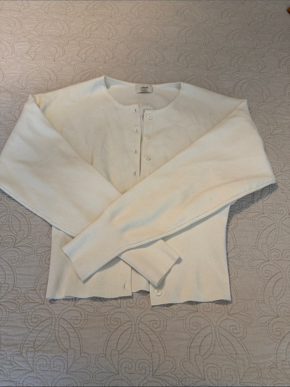 Wilfred Cream Button-Front Cardigan Sweater